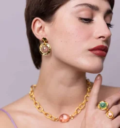 Boucles D'oreilles Percées Doré 1001 Nuits