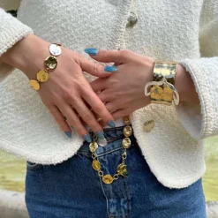 Bracelet Doré Argenté Mille Et Une Nuit