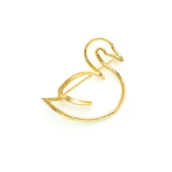 Broche doré Cygne