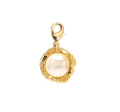 Charms Porte Bonheur Doré Perlé