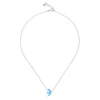 Collier Argent Opaline