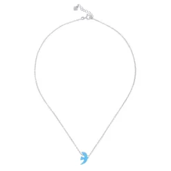 Collier Argent Opaline