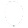 Collier Argent Opaline