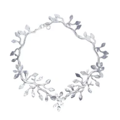 Collier Argenté Végétal
