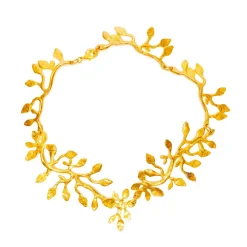 Collier Doré Végétal