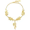 Collier Doré Végétal