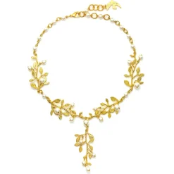 Collier Doré Végétal