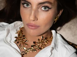Collier Doré Végétal
