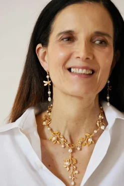 Collier Doré Végétal