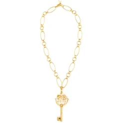 Pendentif doré Clé