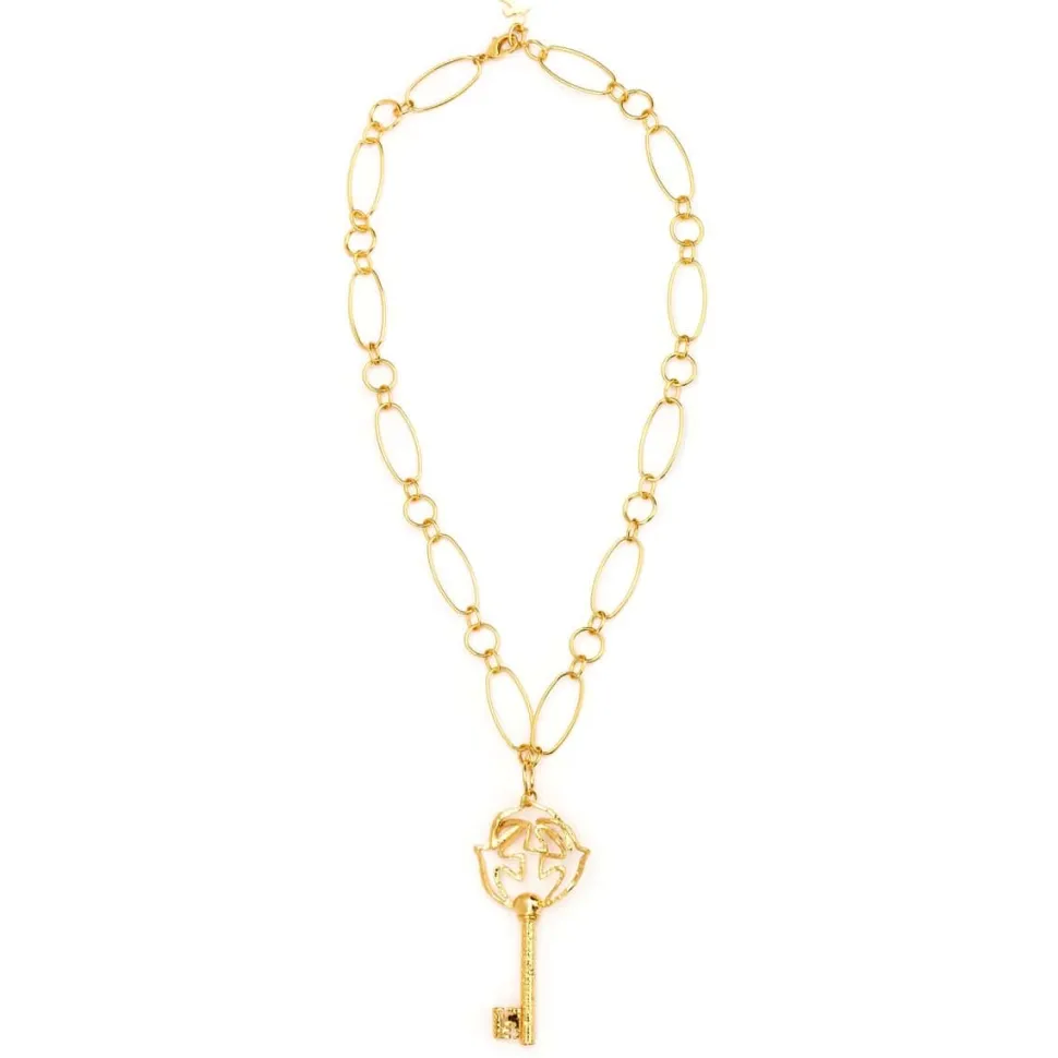 Pendentif doré Clé