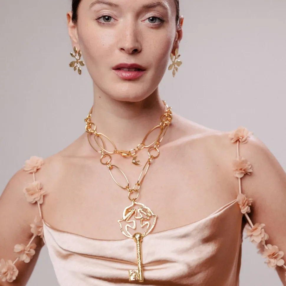 Pendentif doré Clé