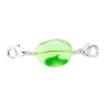 Perle Charms Argenté Vert Acidulé