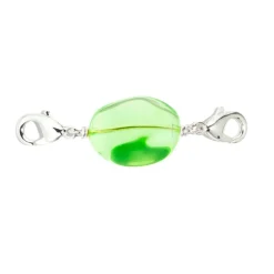 Perle Charms Argenté Vert Acidulé