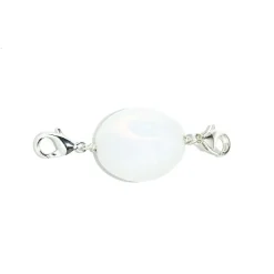 Perle Charms Argentée Blanc Lumière
