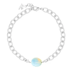 Perle Charms Argentée Blanc Lumière