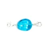 Perle Charms Argentée Bleu Océan