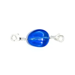 Perle Charms Argentée Bleu Mystérieux