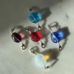 Perle Charms Argentée Bleu Mystérieux