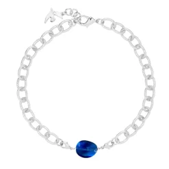 Perle Charms Argentée Bleu Mystérieux