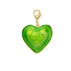 Perle Charms Vert Acidulé Coeur d'Amour